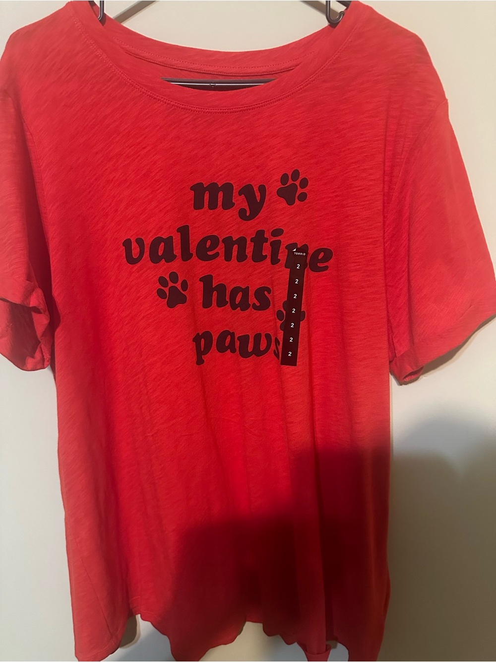 Torrid Red Valentine Paws Graphic Tee
